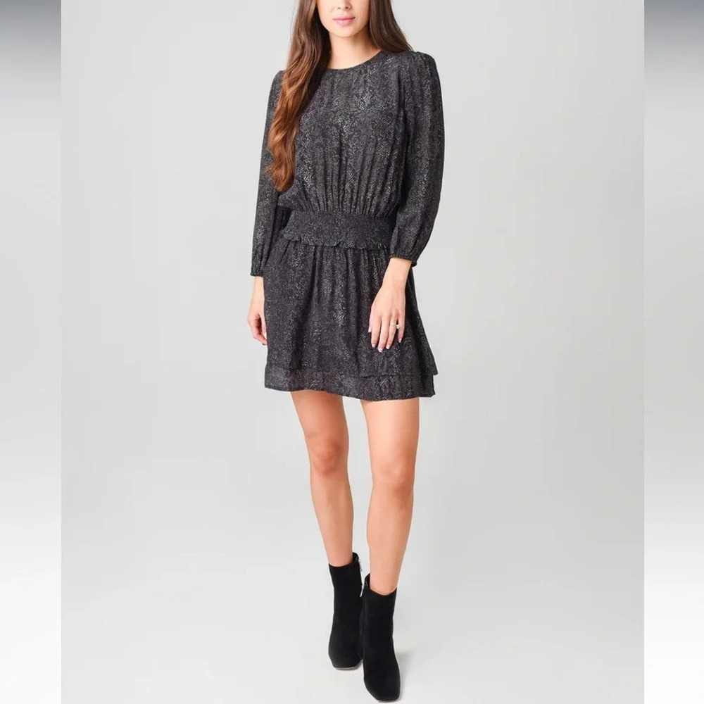 NWOT Rails Inez Dress Slate Python Print Casual Women’s Small